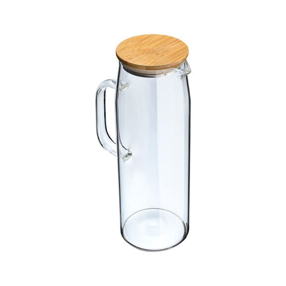Estia Κανατα Bamboo Essentials Γυαλινη 1000ml με Καπακι