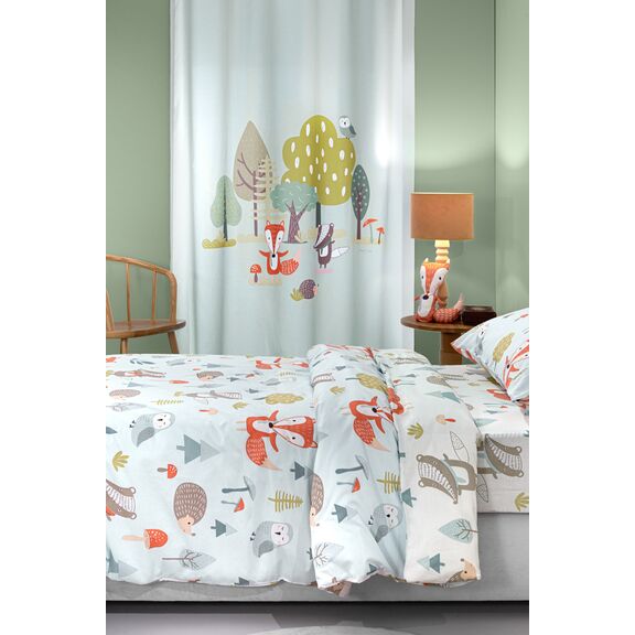 Κουρτίνα Soft - Touch Timber Mint με Τρουκς 160x240 Saint Clair  100% Polyester