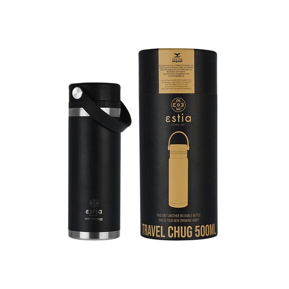 Estia Θερμος Travel Chug Save the Aegean 500ml Midnight Black