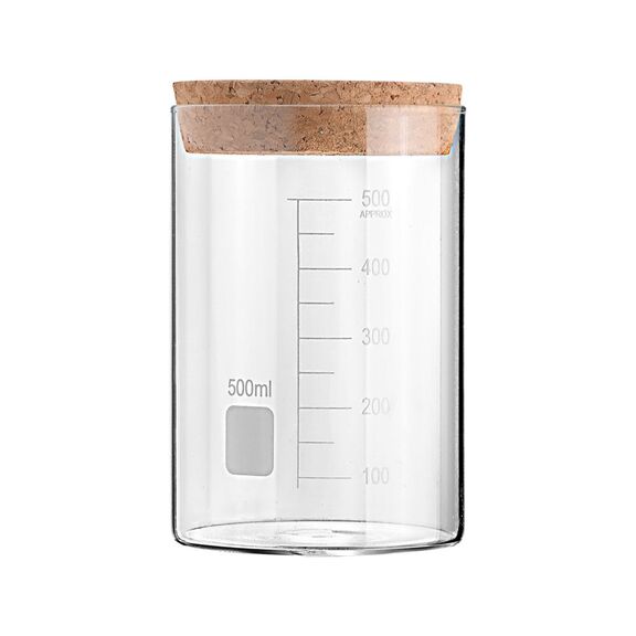 Estia Δοχειο Αποθηκευσης Γυαλινο 500ml με Καπακι Φελλου