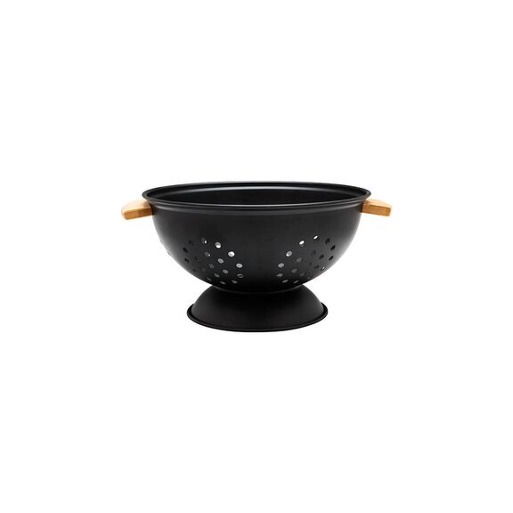 Estia Σουρωτηρι Ζυμαρικων Bamboo Essentials Μεταλλικο με Λαβες 24x24x13.7cm Μαυρο