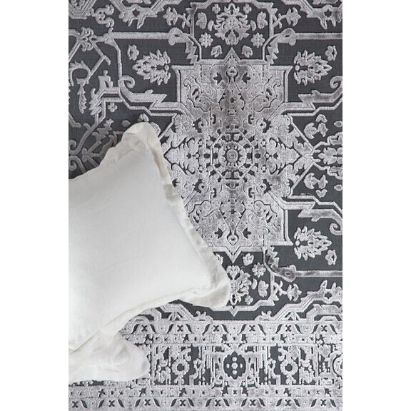 Χαλί Lotus Summer 2927 Black Grey Royal Carpet