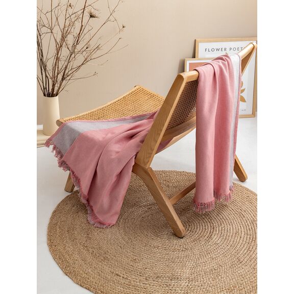 Διακοσμητικη Μαξιλαροθηκη 55x55 Oba/2 Pink/grey