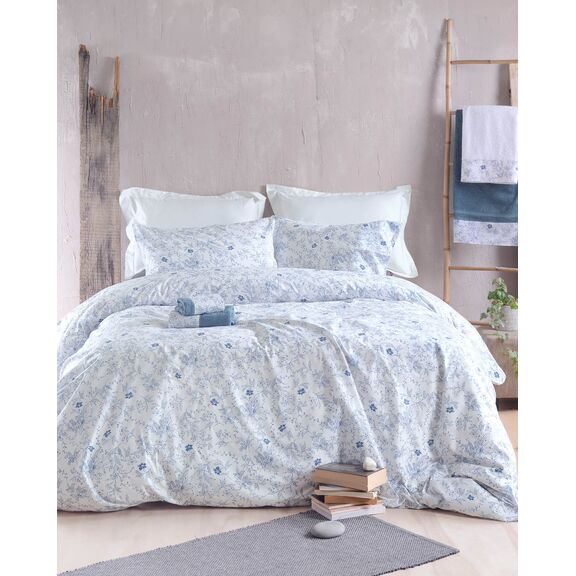 Ortensia Μπλε - σετ Σεντονια Nova King Size (270χ290)