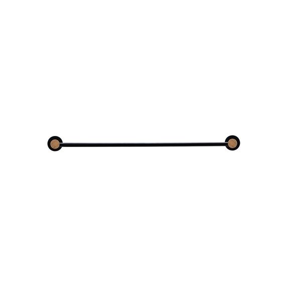 Estia Πετσετοθηκη Επιτοιχια Bamboo Essentials Μονη Μεταλλικη 9x65.4x5.2 Μαυρη