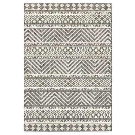 Χαλι Ethnik  7525d  Grey-Ecru - 133x190   με το Mέτρο