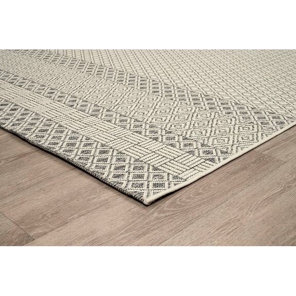 Χαλι Ethnik  1391d Grey-Ecru - 133x190   με το Mέτρο