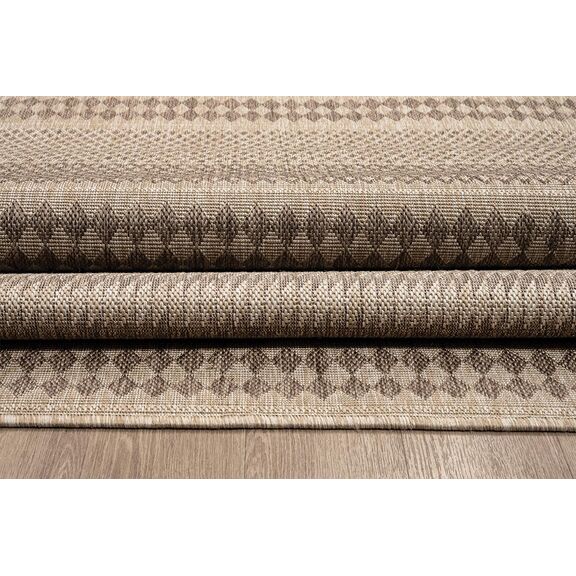 Χαλι Ethnik  202668c Brown/caramel Beige - 070x140   με το Mέτρο