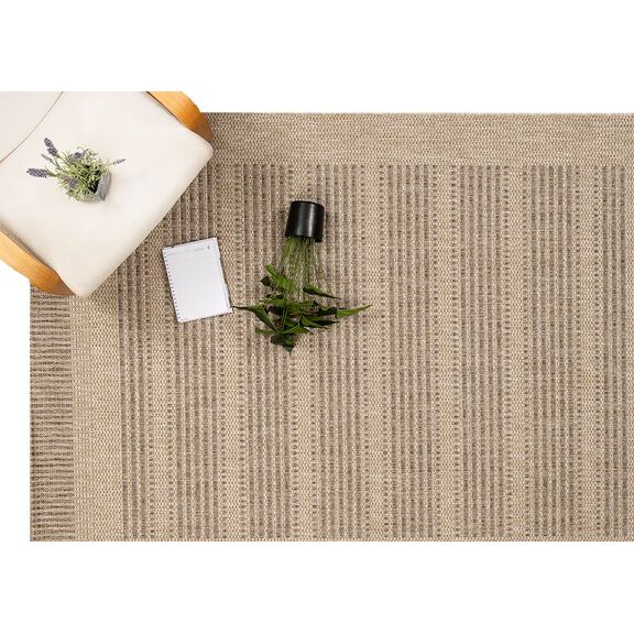 Χαλι Ethnik  203607c Brown/caramel Beige - 200x285   με το Mέτρο