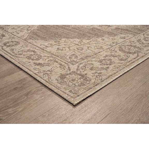 Χαλι Ethnik  204005c Brown/caramel Beige - 200x285   με το Mέτρο