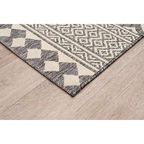Χαλι Ethnik  7525d  Grey-Ecru - 133x190   με το Mέτρο