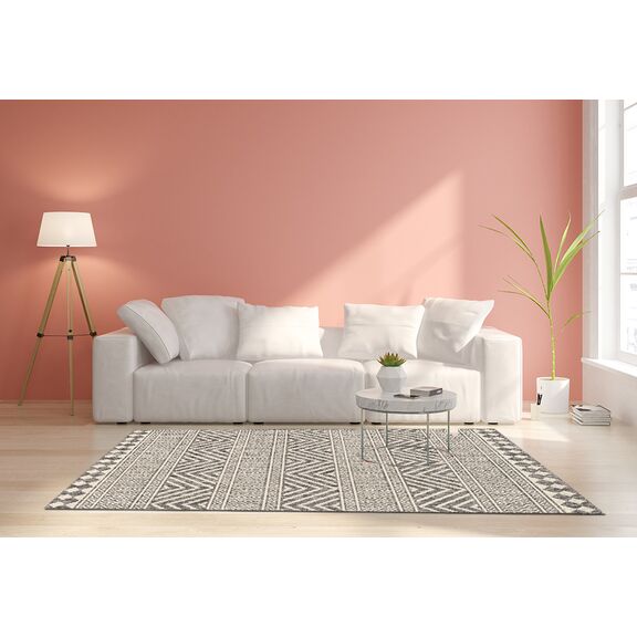 Χαλι Ethnik  7525d  Grey-Ecru - 133x190   με το Mέτρο