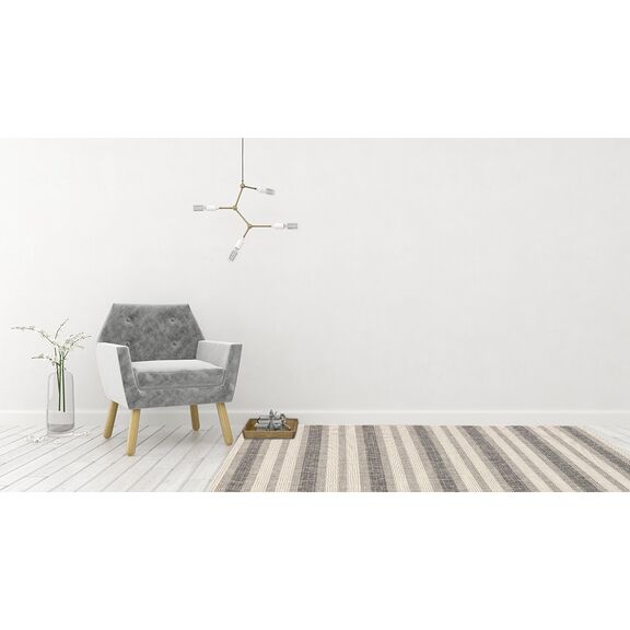 Χαλι Ethnik  8223d Grey-Ecru - 070x140   με το Mέτρο