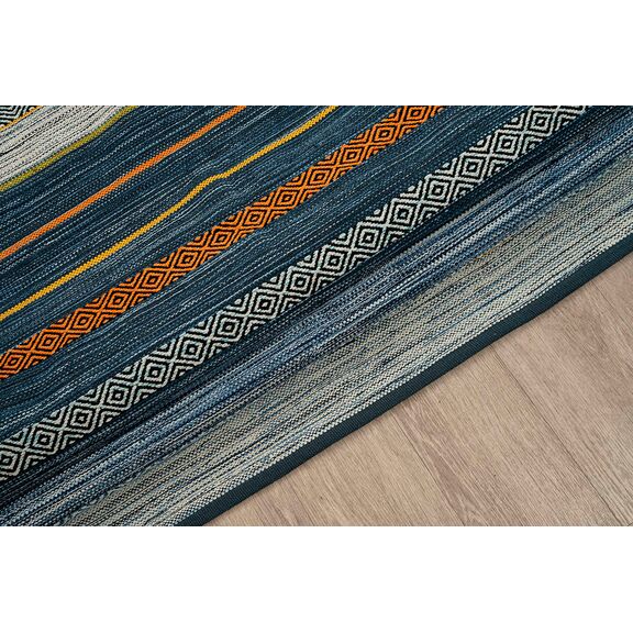 Χαλι Antique Kilim  Χειροποιητο 7070 Blue - 200x285   με το Mέτρο
