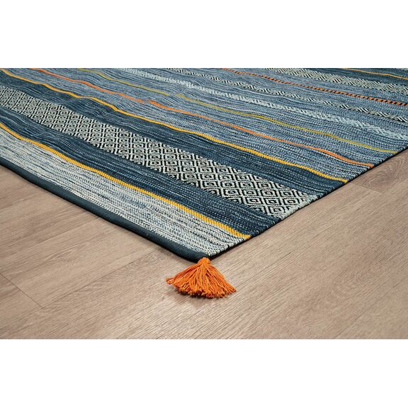 Χαλι Antique Kilim  Χειροποιητο 7070 Blue - 160x230   με το Mέτρο