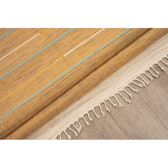 Χαλι Ribella Χειροποιητο 200 Beige - 133x190   με το Mέτρο