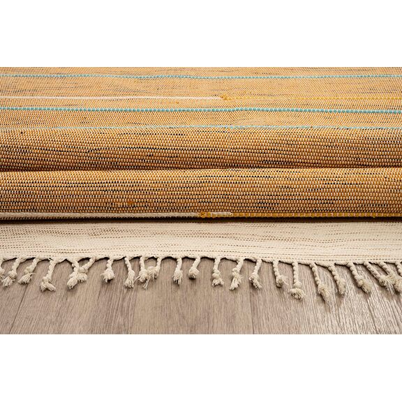 Χαλι Ribella Χειροποιητο 200 Beige - 133x190   με το Mέτρο