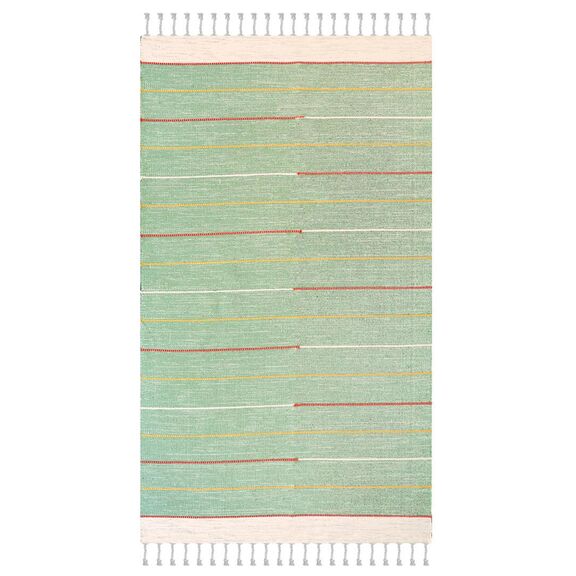 Χαλι Ribella Χειροποιητο 300 Green - 200x285   με το Mέτρο