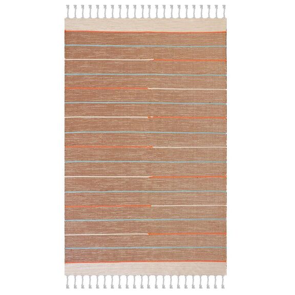 Χαλι Ribella Χειροποιητο 600 Brown - 070x140   με το Mέτρο