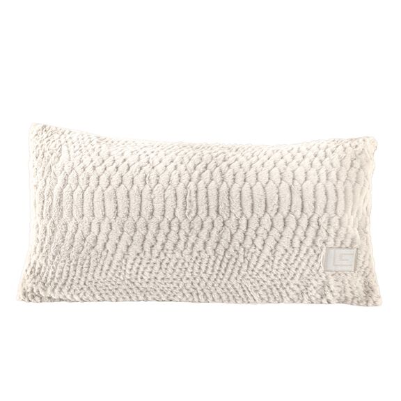 Γούνινο Διακοσμητικό Μαξιλαράκι Crusty Ivory 30χ60 guy Laroche  100% Polyester art fur Ultrasoft