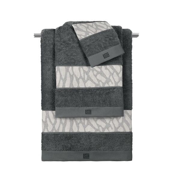 Σετ 3τμχ. Πετσέτες Μπάνιου Colorado Anthracite-Silver guy Laroche  100% Cotton 500 Gr/m 2