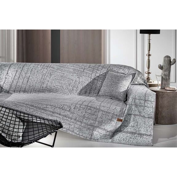 Ριχτάρι Monte Grey 3θέσιος 180χ300 guy Laroche  37% Cotton-21%polyester-42% Acrylic