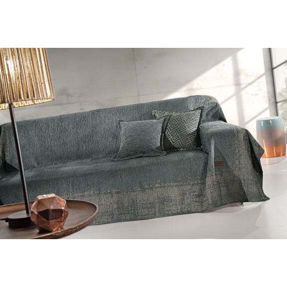 Ριχτάρι Καναπέ Perth Petrol (Διθέσιος) 180x250 guy Laroche  37% Cotton-21%polyester-42% Acrylic
