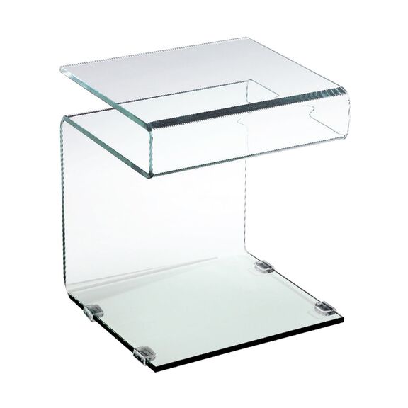 Glasser Τραπεζάκι Βοηθητικό Διάφανο Γυαλί 12mm
