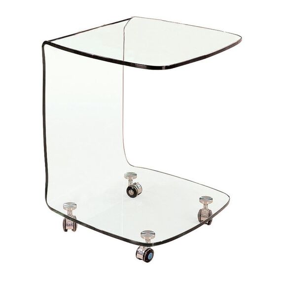 Glasser Trolley Τραπεζάκι Βοηθητικό, Διάφανο Γυαλί 10mm (Συσκ.2)