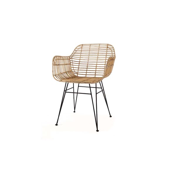 Καρέκλα Τραπεζαρίας με Μπράτσα Marea Black Legs (57x60x82) Soulworks 0300087