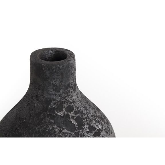 Κεραμικό Διακοσμητικό Βάζο Siso oki Black Spot Silver Large (26x18x70) Soulworks 0630018