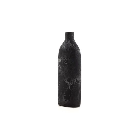 Κεραμικό Διακοσμητικό Βάζο Siso oki Black Spot Silver Medium (18x13x50) Soulworks 0630019