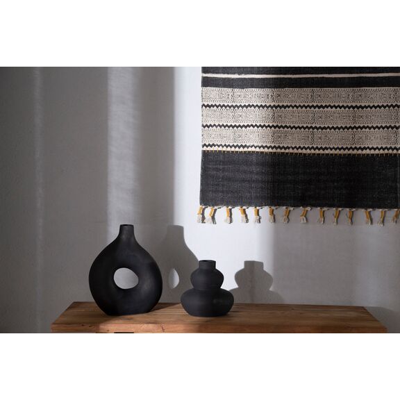 Διακοσμητικό Βάζο Paeon Black (20.5x19) Soulworks 0750004