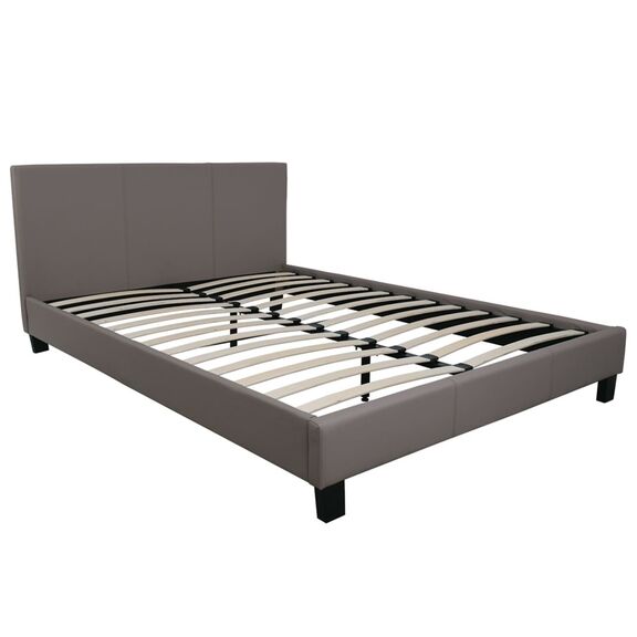 Wilton Κρεβάτι Διπλό, για Στρώμα 150x200cm, pu Απόχρωση Cappuccino