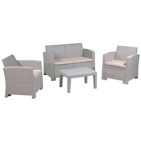 Savanna set Σαλόνι Κήπου Βεράντας K/d, pp-uv Sand Grey Μαξιλάρια Μπεζ