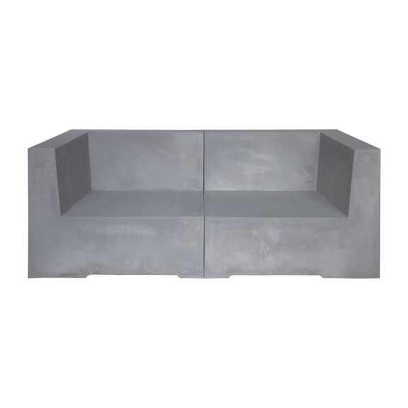 Concrete 2θέσιος Kαναπές Κήπου - Βεράντας, Cement Grey