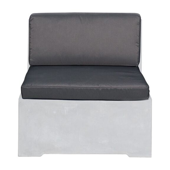 Concrete set Μαξιλάρια Καρέκλας, Γκρι Ύφασμα Water Repellent - 2 Tεμάχια