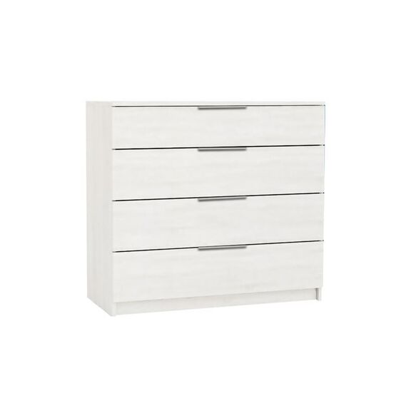 Drawer Συρταριέρα με 4 Συρτάρια, Απόχρωση Άσπρο