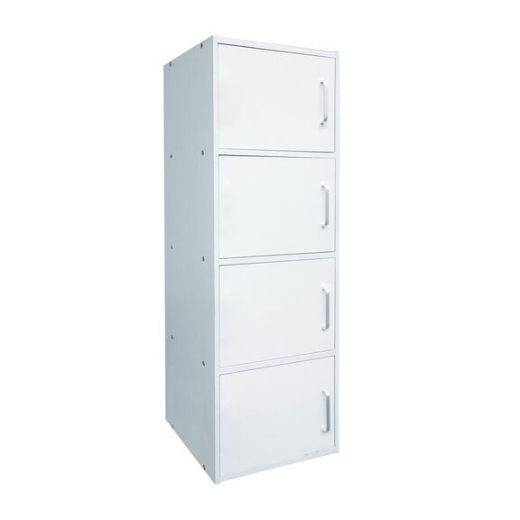 Closet Ντουλάπι Βοηθητικό Τετράφυλλο, Απόχρωση Άσπρο