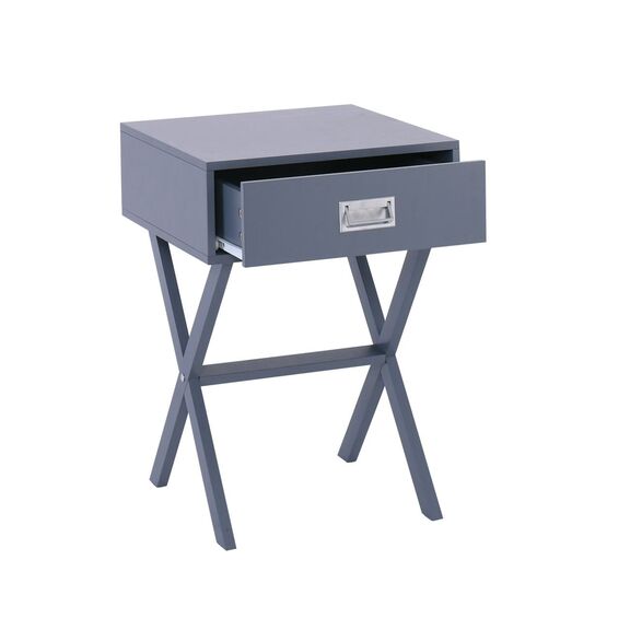 Wick Κομοδίνο Γκρι Λάκα mdf