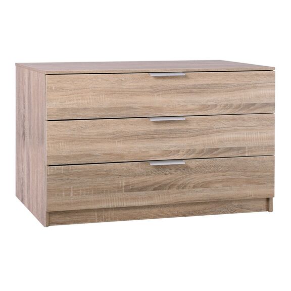 Drawer Συρταριέρα με 3 Συρτάρια, Απόχρωση Sonoma