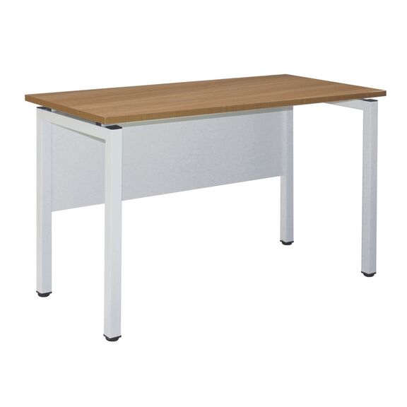 Unit Γραφείο Μέταλλο Βαφή Άσπρο, Melamine Απόχρωση Sonoma