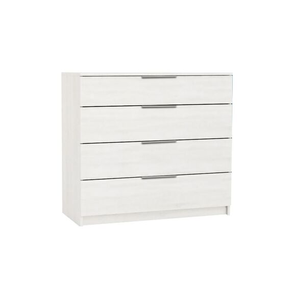 Drawer Συρταριέρα με 4 Συρτάρια, Απόχρωση Άσπρο