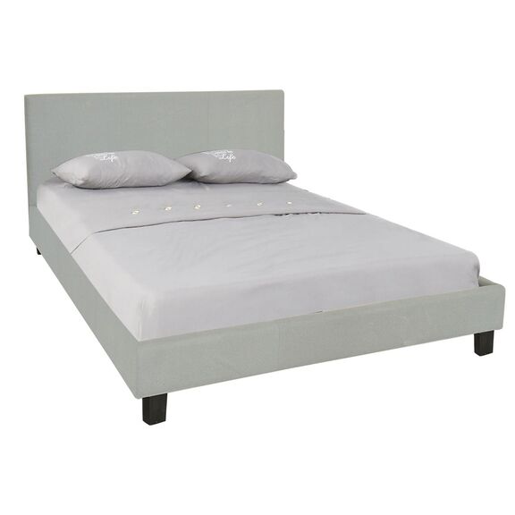 Wilton Κρεβάτι Διπλό, για Στρώμα 160x200cm, Ύφασμα Απόχρωση Grey Stone