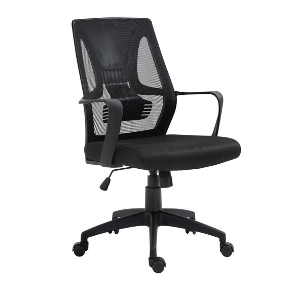 Bf2960 Πολυθρόνα Γραφείου Mesh Μαύρο