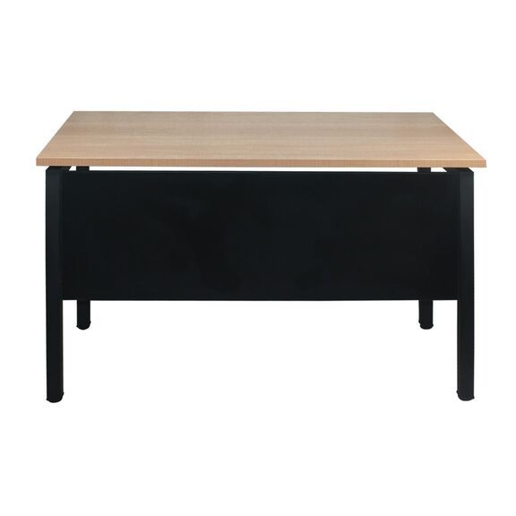 Unit Γραφείο Μέταλλο Βαφή Μαύρο, Melamine Απόχρωση Sonoma