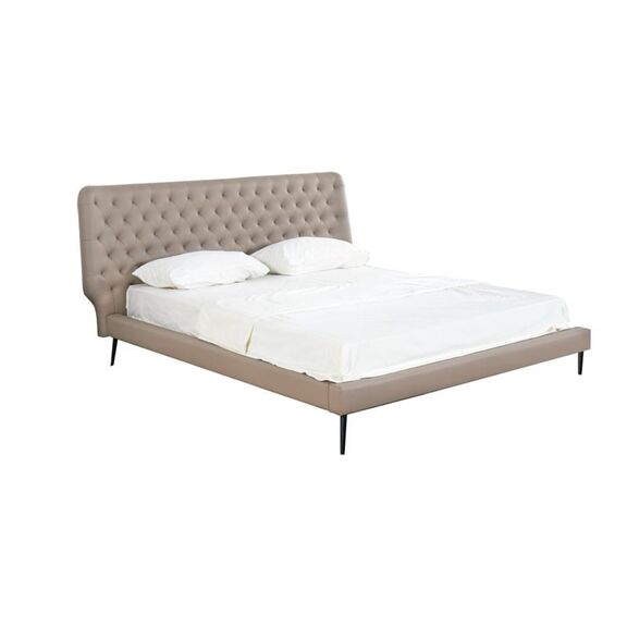 Kenzo Κρεβάτι Διπλό, για Στρώμα 160x200cm, pu Μπεζ