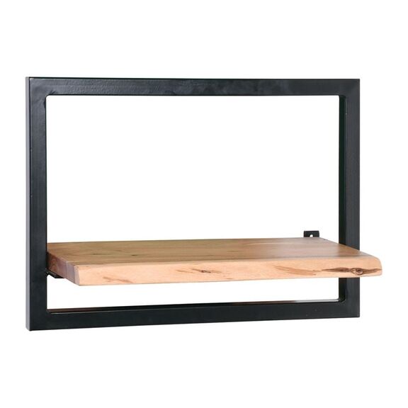 Lizard Frame Ράφι Μέταλλο Βαφή Μαύρο, Ξύλο Ακακία Φυσικό