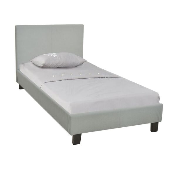 Wilton Κρεβάτι Μονό, για Στρώμα 90x190cm, Ύφασμα Απόχρωση Grey Stone