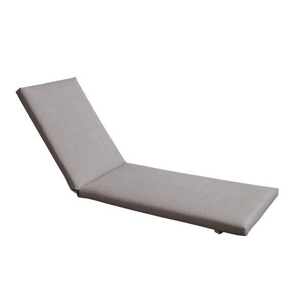 Sunlounger Μαξιλάρι Ξαπλώστρας Textilene Γκρι με Φερμουάρ & Velcro (Foam+polyester)